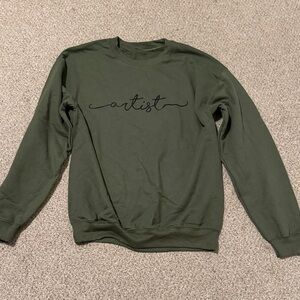Artist Olive Crewneck women’s oversized Sweater